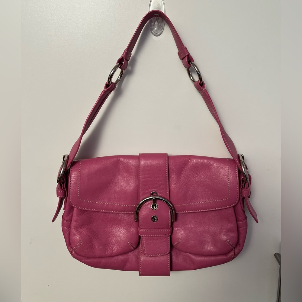 Pink Leather vintage Coach Bag